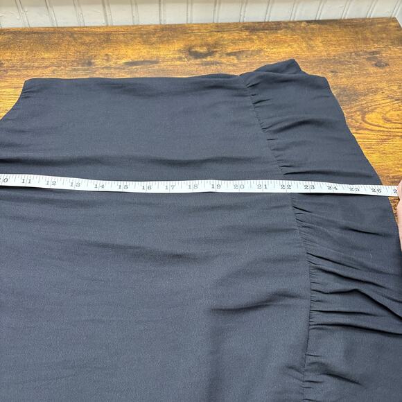 GAP Womens Size 20 Tank Top Black Double Strap Chiffon Lined Ruffle Hem Relaxed - Picture 6 of 14